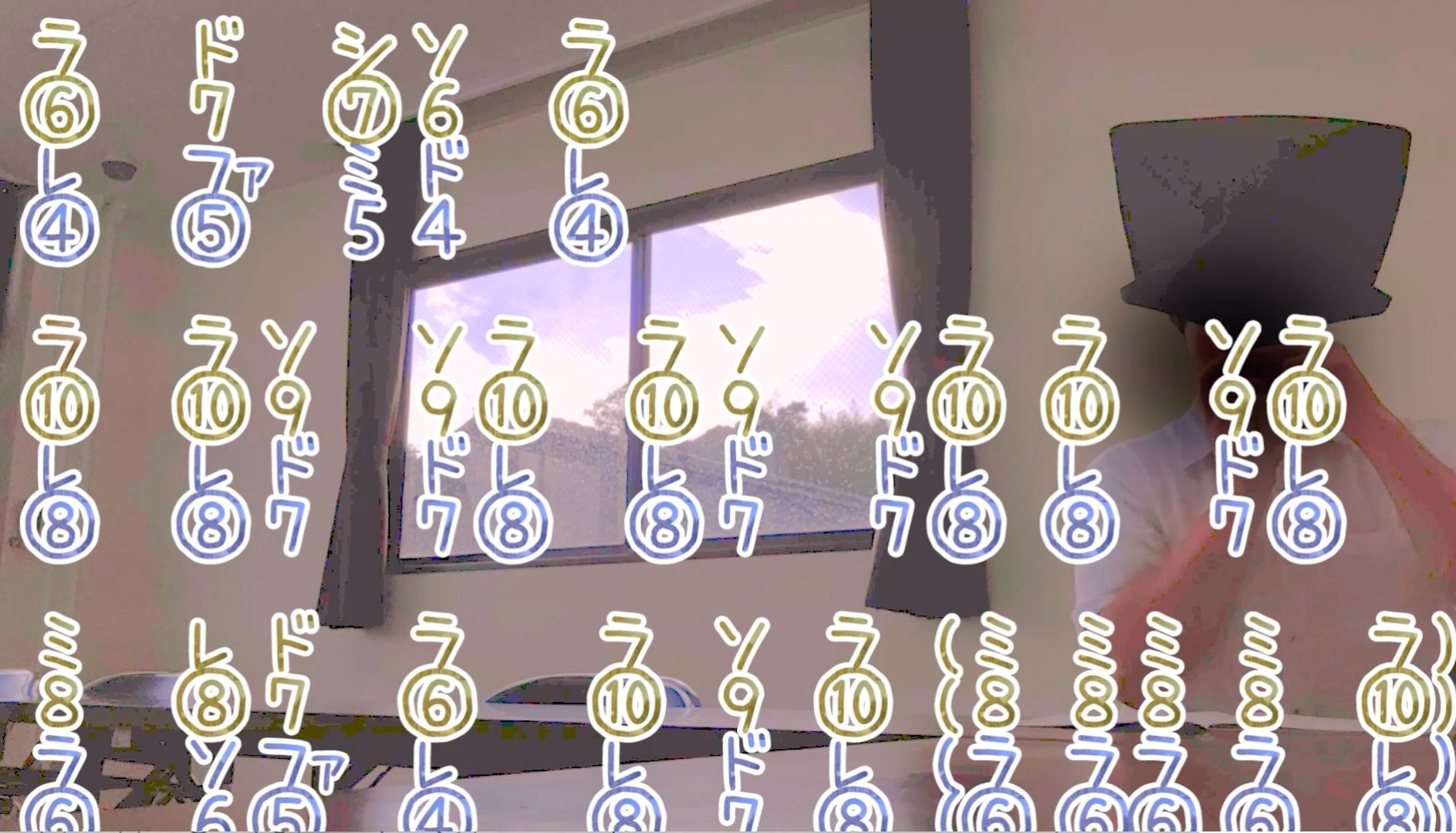 「とんちんかんちん一休さん」 ☆超手書き☆ ハーモニカドレミ楽譜（ブルースハープ）