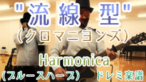 「流線型」 クロマニヨンズ ☆超手書き☆ ハーモニカ ドレミ楽譜(ブルースハープ)